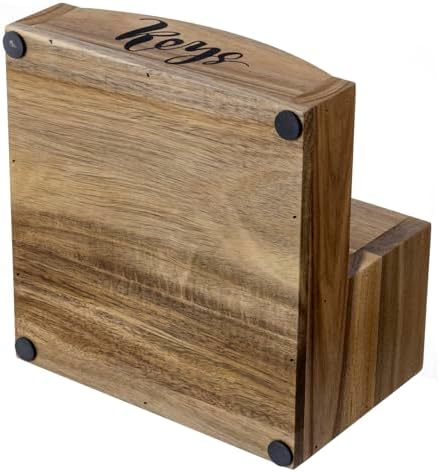 MyGift Premium Acacia Solid Wood Mail Holder and Key Organizer, Entryway Storage Tray or Office Desktop Organizing Bin with Black Cursive Lettering Labels - Image 7