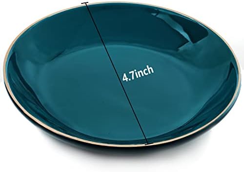 HANKOR 4.75" Ceramic Jewelry Tray, Small Ring Dish Holder Trinket Tray, Catch All Trays for Ring Earring Necklace Key, Christmas Gifts for Women Girls, Green - Image 5