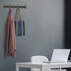 Coat Rack Wall Mount – Black and Gold Hook Rail with 6 Double Coat Hooks, 17 Inch Stainless Steel Wall Hooks for Entryway, Bathroom, Bedroom, Closet, Towel, Hat, Bag, Heavy Duty Organizer - 2 Pack - Image 4