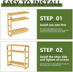 Galood Over The Toilet Storage Bathroom Shelves Wall Mounted 3 Tier Yellow - Image 6
