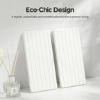 2PCS Water Absorbing Stone Drying Tray Mat for Bathroom Sink & Kitchen Counter Faucet Organizer, Quick Dry Dish Rack Soap Dispenser Sponge Holder, Vanity Sink Caddy Bar Coaster, Ivory White 8“x 4” - Image 6