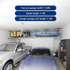 FLEXIMOUNTS 3x8 Overhead Garage Ceiling Storage Rack Adjustable, Hammertone - Image 4