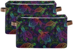 Rectangular Storage Basket Neon Animal Turtle Tortoise Organizer Bin Shelf Baskets For Clothes For Home Office Dorm - Image 2