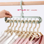 9 Space-Saving Hangers Heavy-Duty PP Plastic Tiered Hanger Organizer with Non-Slip Foldable Design, for Closet (Random, 10) - Image 6