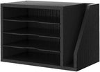 Wooden Mail Organizer, Desk Organizer with 3 Adjustable Shelves by Cresohom