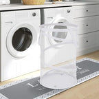BATTOO Collapsible Laundry Basket Foldable Mesh Pop Up Hamper with Handles for Laundry Room, Bathroom, Kids Room, College Dorm, Travel, Storage Organizer White - Image 5