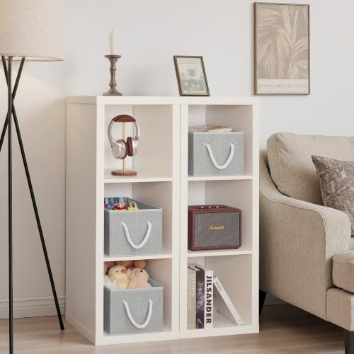 StorageWorks Storage Baskets for Shelves, Closet Organizers and Storage Bins, Fabric Organizer Bins for Clothes, Closet Shelf Organizer, Gray, Large, 3-Pack - Image 5