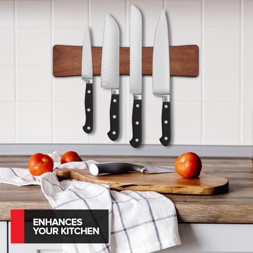 Modern Innovations Magnetic Knife Holder, 12 Inch, Acacia Wood - Image 5