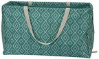 Household Essentials Rectangular Krush Container, All‑Purpose Utility Tote with Diamond Pattern, Teal by HouseholdEssentials