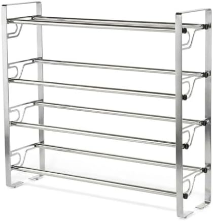 4-Tier Free-Standing Shoe Rack, Large Capacity, Space-Saving Organizer by USTECH