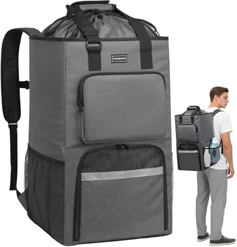 Vorspack Laundry Backpack for College Dorm, Heavy-Duty Hamper, Grey by Vorspack