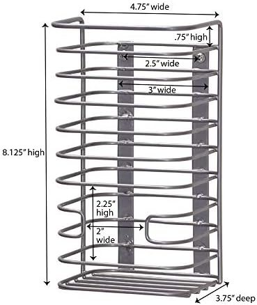 Household Essentials Satin Nickel Steel Door Basket - Image 2