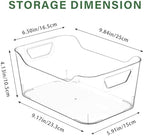 12 Pack Clear Plastic Storage Bins, Pantry Organizers and Storage, Clear Pantry Organizer Bins, Plastic Containers with Handle for Kitchen,Freezer,Cabinet,Closet,Bathroom Under Sink Storage - Image 4