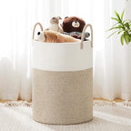 YOUDENOVA Cotton Laundry Hamper, 58L Tall Storage Basket-Brown - Image 3