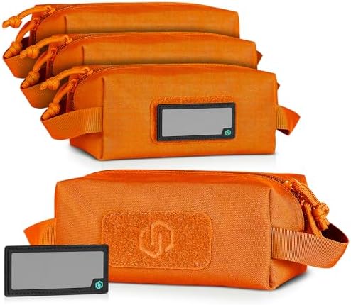 Savior Equipment Loose Sacs 4-Pack Tactical Ammo Pouch Firearm Ammunition Carrier Bag, ID Patches Included, Rifle Carbine Pistol Revolver Ammos Case Shooting Range Gear by SaviorEquipment