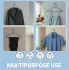 Utopia Home Plastic Hangers 50 Pack – Built-in Strap Hooks Blue | Space saving | Durable & strong | Closet organizer | Clothes hangers | Ideal for shirts, pants, skirts & coats - Image 4