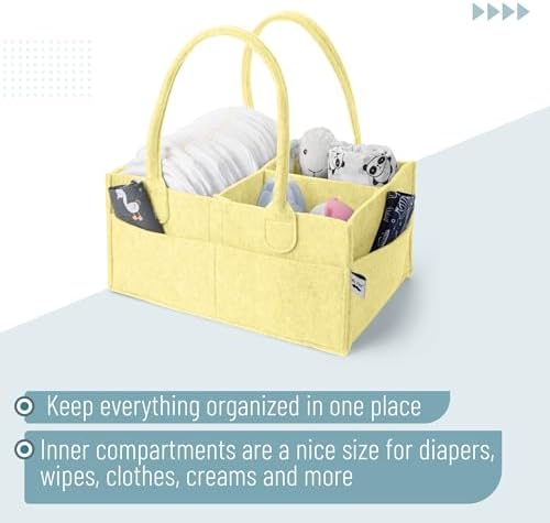 Mr. Pen- Baby Diaper Caddy Organizer, Lemon Glow - Image 4