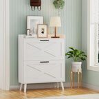 Homleke Farmhouse Shoe Storage Cabinet with Flip Drawers & Barn Door Design by Homleke