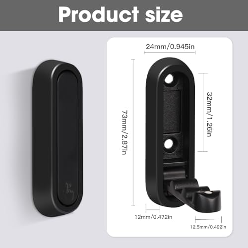 Dntorx Folding Wall Hooks, 6 Pack, Black, Zinc Alloy, Heavy Duty Coat Hooks - Image 4
