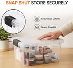 Superio 3.4 Quart Clear Plastic Storage Boxes with Lids, Stackable Organizer Containers, BPA-Free Storage Bins for Home, Office, School & Dorm, 6 Pack - Image 6