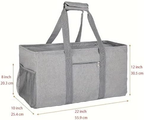 Extra Large Utility Tote Bag - Reusable Grocery Bags Foldable Heavy Duty - Image 2