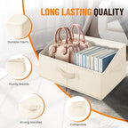 Criusia Closet Organizers Bins 4 Pack - Large Closet Shelf Organizer with Handles - Fabric Trapezoid Home Organization and Storage Baskets for Organizing Clothes Toy Blanket Towel Purse Hats - Image 6