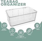 Utopia Home Tea Bag Organizer with Lids, Stackable Tea Box, 1 Pack, Clear - Image 4