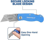 Sheffield 12514 Lock Back Utility Knife 3 Pack with Aluminum Handle - Image 5