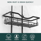 REINHARDT Adjustable Shower Caddy Hanging Rustproof Shower Organizer, Black - Image 3