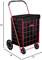 Handy Laundry Shopping Cart Liner, 18" X 15" X 24", Square Bottom, Fits Standard Shopping Cart, Cover and Adjustable Straps for Easy Secure Attachment, Made from Waterproof Material, Black - Image 7