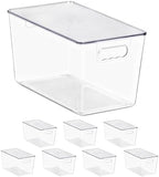Sorbus Clear Storage Bins with Lids for Kitchen (Extra Large, 8 Pack) by Sorbus