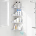 Sotfamily Plastic Shower Caddy Corner (for 90° Only), 4 Pack, Frosted Clear by Sotfamily