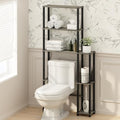 Furinno Turn-N-Tube Over The Toilet Storage, 5-Shelf Over The Toilet Organizer, Freestanding Space Saver Bathroom Shelf, for Bathroom Organizers and Storage, Grey Oak by Furinno-FitsYourSpaceFitsYourBudget