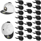 22 Pack Adhesive Hat Hooks for Wall, Super Strong Hat Rack for Baseball Caps, Hat Organizer Display for Home Decor, Hat Hangers Holder for Wall, Door, Closet, No Drilling - USA Patented (Black) by Niunuerga