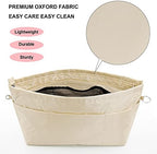 Handbag Tote Purse Organizer Insert, Small, Beige - Image 3