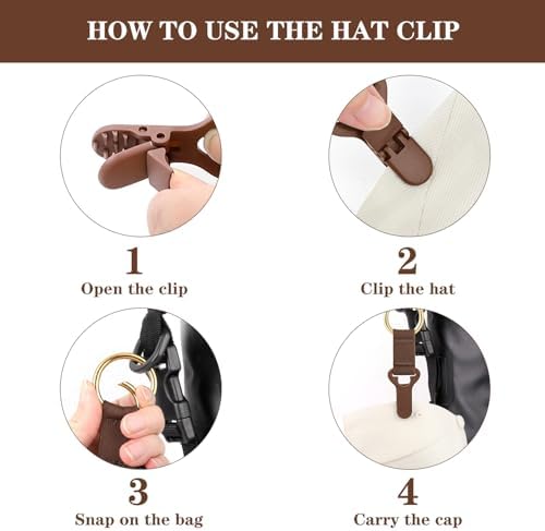 Niveaya Hat Clip for Travel on Bag, Strong Clip Secure Hold, 2 Pack - Image 5