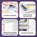 IRIS USA 44-Drawer Small Parts Storage Cabinet, Crafts, Made in USA, White - Image 5