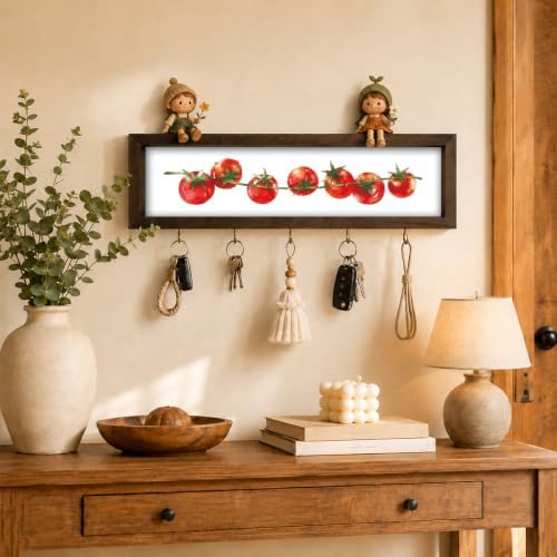 Tomato Key Holder Wall Mount, Farmhouse Hanging Kitchen Shelf - Image 4