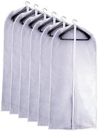Garment Bags for Hanging Clothes 24''X48'' Suit Bags for Closet Storage (Pack of 6) Plastic Waterproof Suit Cover Bags with Zipper for Coats, Jackets, Shirts by UOUEHRA