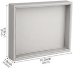 HofferRuffer Faux Leather Vanity Tray, Elegant Desktop Storage Organizer, Decorative Catchall for Perfume, Bathroom Valet, Nightstand or Dresser, 10.2 x 8.4 x 1.8 inches (Grey Stripe) - Image 2