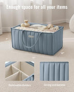 Blissful Diary Baby Diaper Caddy Organizer, Stylish Storage Basket for Newborn Essentials and Diaper Station, Gift for Baby Shower and Registry Must-Have, Dusty Blue - Image 3