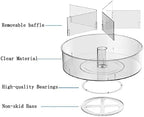 Slideep Lazy Susan Plastic Turntable Divided Spinner for Kitchen Cabinet, Pantry, Fridge, Cupboard, Counter Organizing Fully Rotating Organizer for Food, Spices, and Condiments, 11.5" Clear - 2 Pack - Image 5