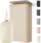 Lifewit 65L Slim Laundry Hamper with Lid and Removable Bag, Beige by Lifewit