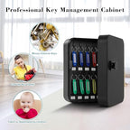 KYODOLED 20 Key Storage Lock Box with Code, Key Cabinet Organizer Wall Mount with Combination Lock, Hooks & Labels for Home, Office & Rental Properties, 7.87 x 6.3 x 3.14 in, Black - Image 5