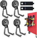 3-H Heavy Duty Magnetic Hooks, Large Magnet Hooks,4 Pack Gray by 3-H