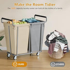 Gewudraw 2 Bag 360L Laundry Baskets with Wheels Heavy Duty - Image 4