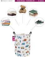 Laundry Hamper Large Canvas Fabric Storage Basket Vehicles - Image 3