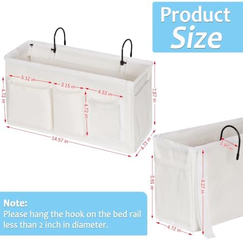 Lilithye Bedside Caddy, Bedside Storage Bag Hanging Organizer for Bunk Bed - Image 4