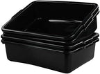 Teyyvn 13 L Plastic Bus Box, Commercial Wash Basin Tote Box, 4-Pack, Black - Image 6