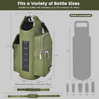 icolor Magnetic Gym Bag Water Bottle Carrier Holder with Phone Pockets & Shoulder Strap,Gym Magnetic Bag 5 Built-in Magnets Gym Accessories Organizer Sling Bottle Bag Pouch Sleeve - Image 3